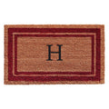 Calloway Mills 152992436H Burgundy Border 24 x 36 Monogram Doormat (Letter H)