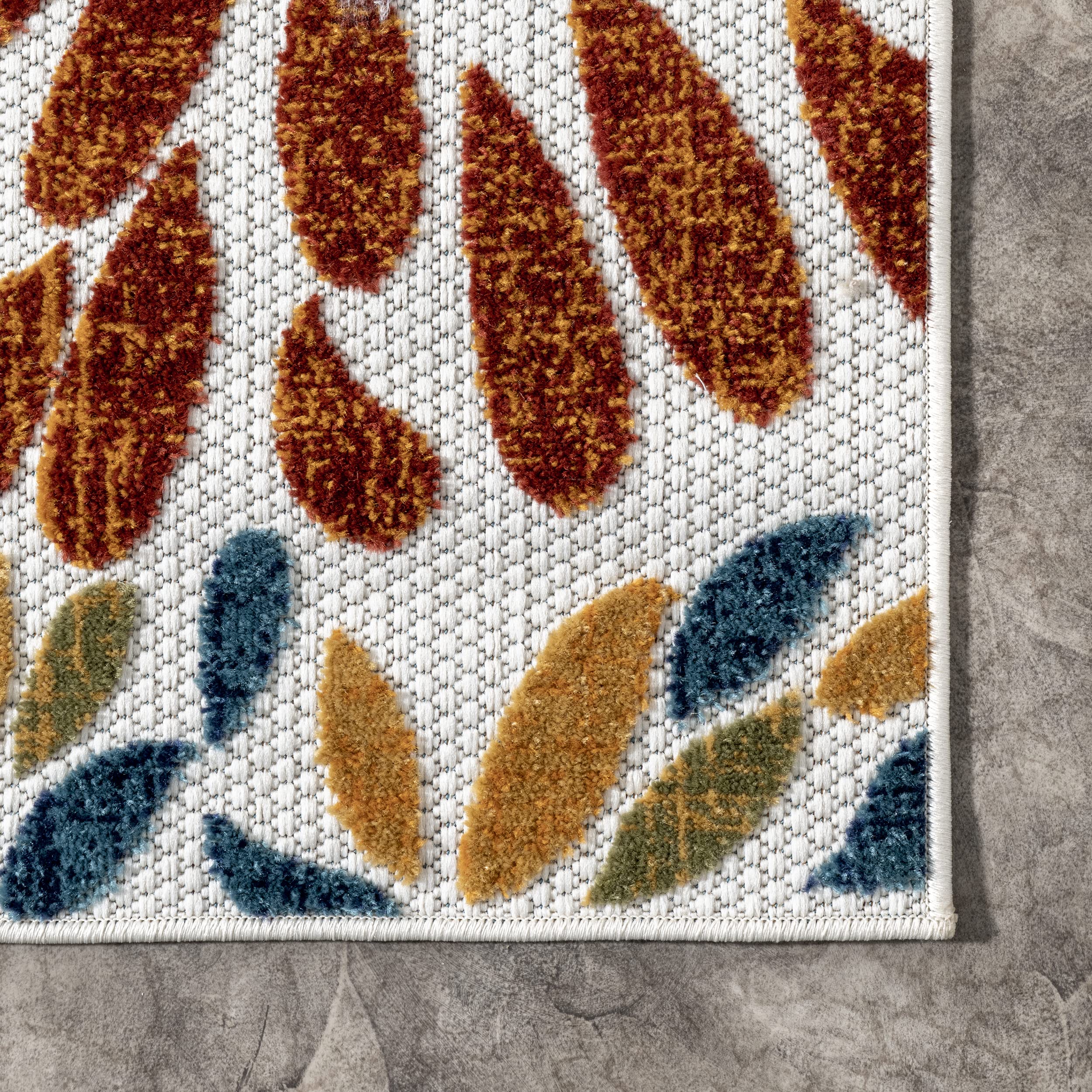 Nuloom Monique Floral Indoor/Outdoor Area Rug, 4' X 6', Multi Color, Rectangular, 0.4' Thick