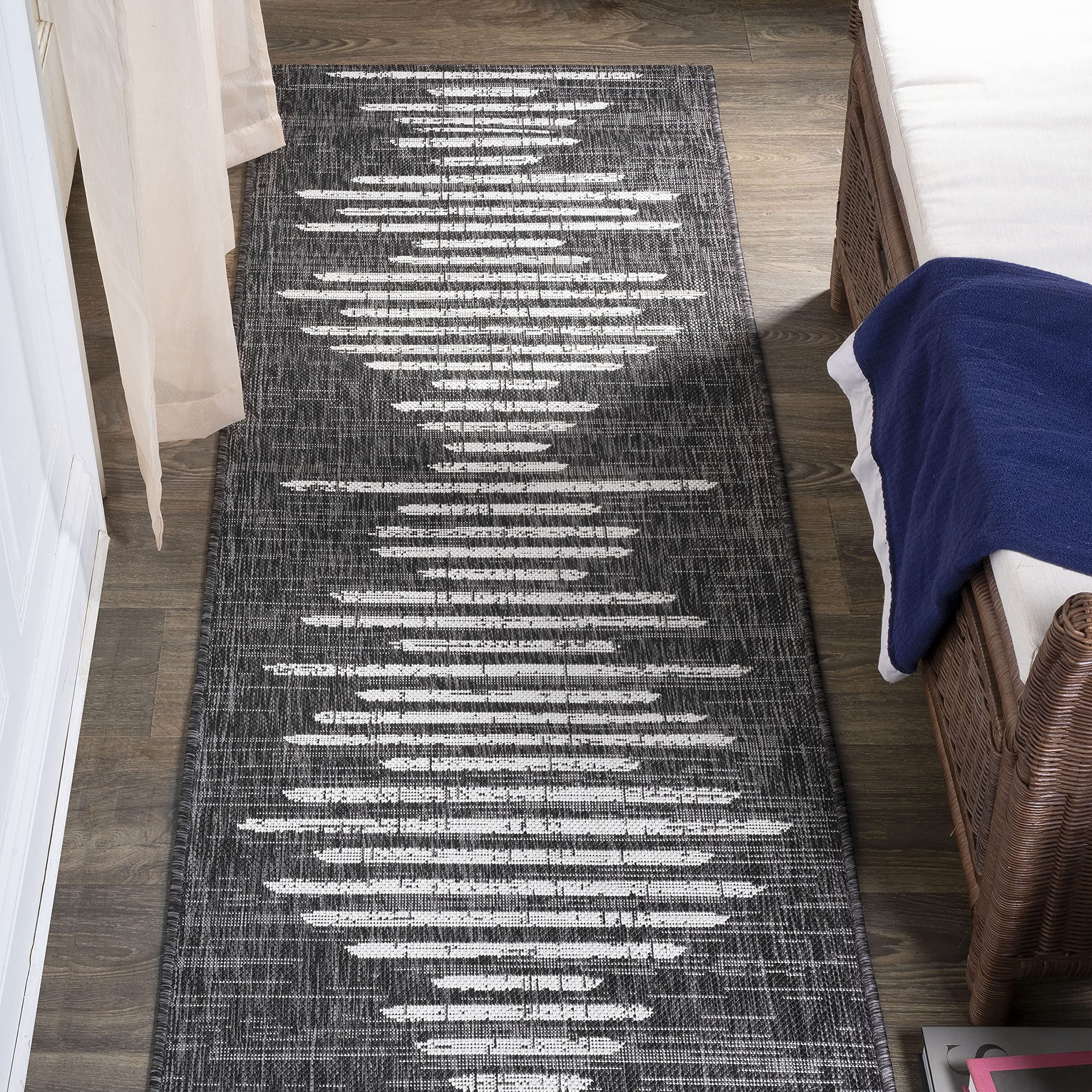 Jonathan Y Smb124E-210 Zolak Berber Stripe Geometric Indoor Outdoor Area-Rug Bohemian Contemporary Easy-Cleaning Bedroom Kitchen