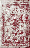 Unique Loom Sofia Collection Area Rug - Salle Garnier (5 3 x 8 Rectangle, Burgundy/ Ivory)