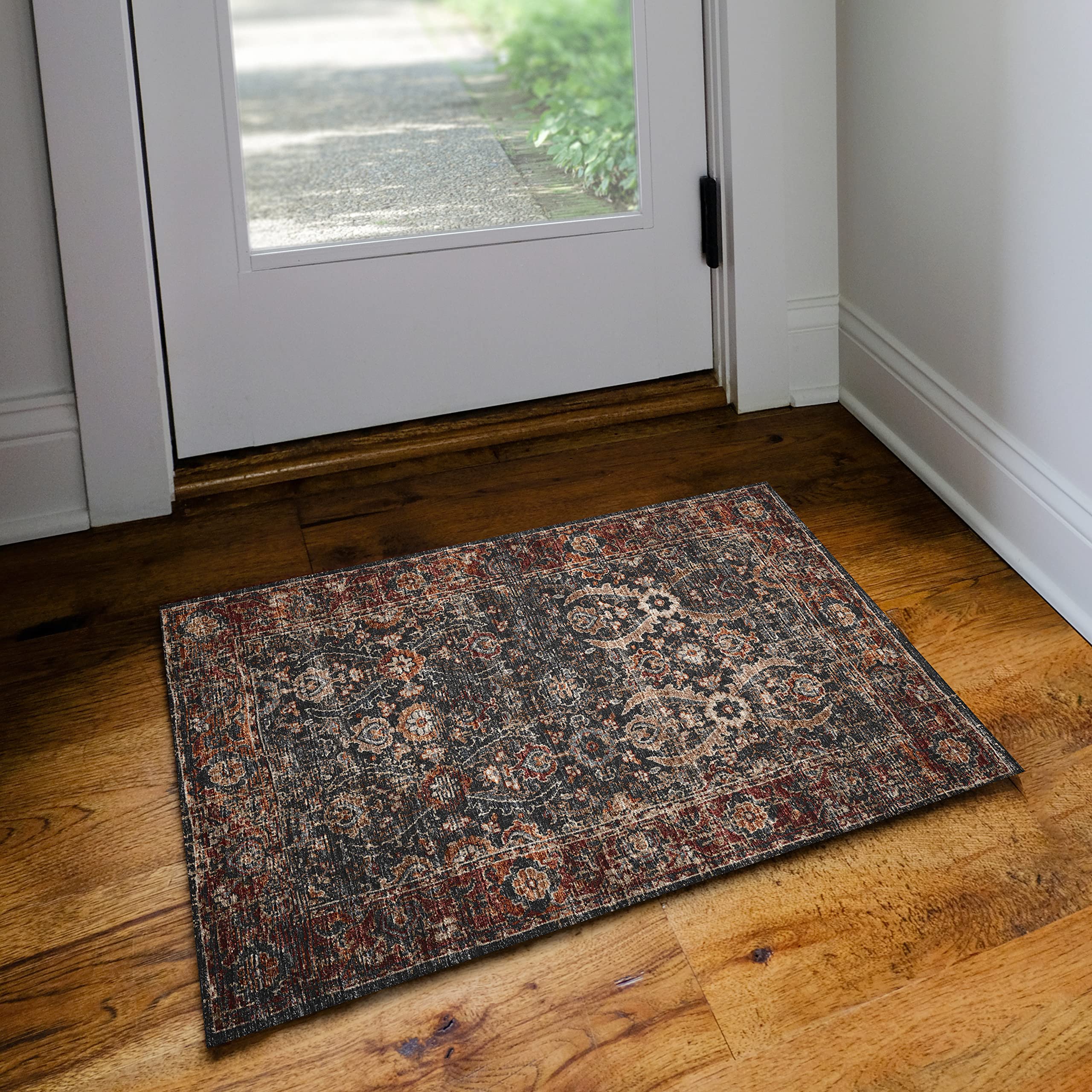 Dalyn Rugs Jericho Jc1 Charcoal 2' X 3' Rectangle Soft Area Rug, Easy Clean, Non Shedding, Bedroom, Entry, Living Room, Dining Room, Kitchen Rug