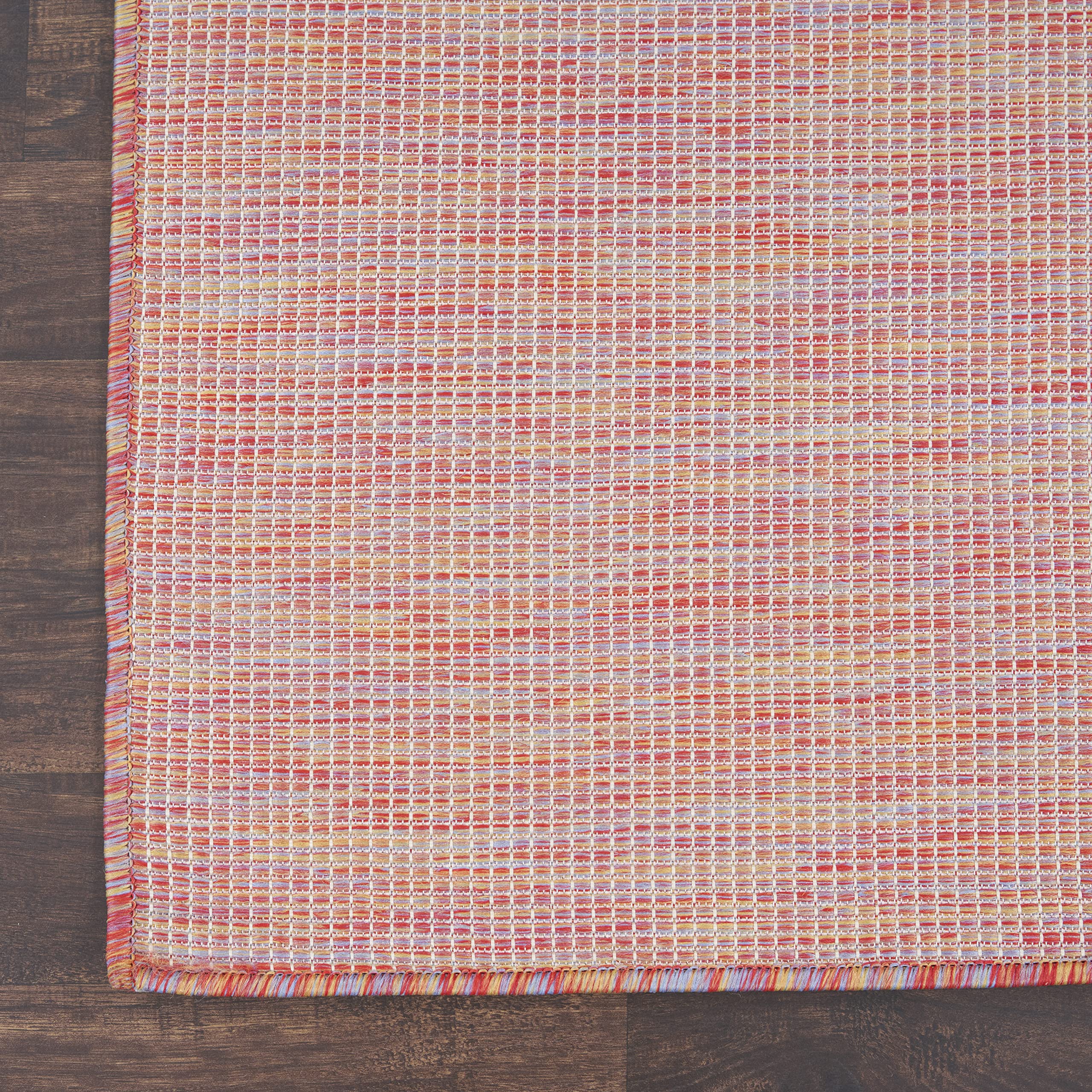 Nourison Positano Indoor/Outdoor Rainbow 2'2' X 12' Area Rug, Easy Cleaning, Non Shedding, Bed Room, Living Room, Dining Room, Backyard, Deck, Patio (2X12)
