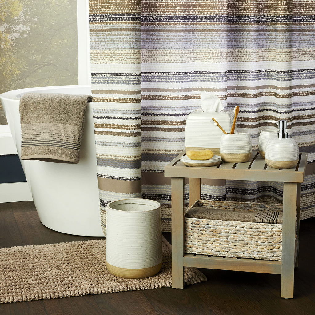 Skl Home Casual Fringe Bath Towel Set, White