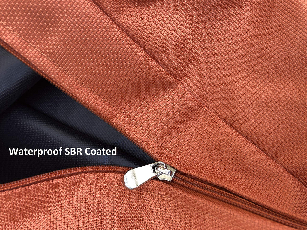 Qqbed 2 Pack Outdoor Patio Chair Pillow Seat Water-Resistant Cushion Covers In Rust Color 24'X22'X4' - Replacement Covers Onl