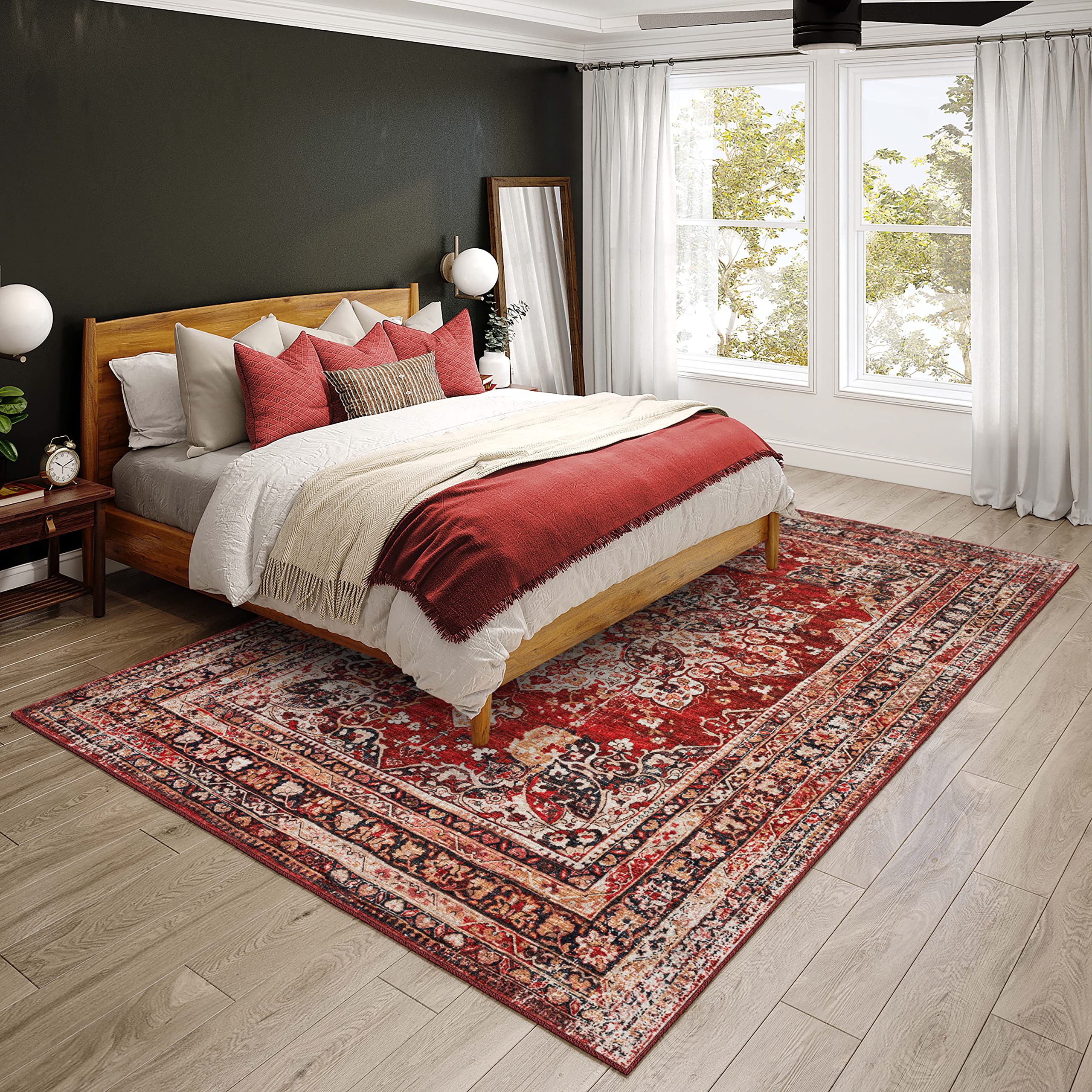 Dalyn Rugs Jericho Jc6 Garnet 9' X 12' Rectangle Soft Area Rug, Easy Clean, Non Shedding, Bedroom, Entry, Living Room, Dining Room, Kitchen Rug