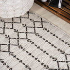 Jonathan Y Smb108I-5R Ourika Moroccan Geometric Textured Weave Indoor Outdoor Area-Rug, Coastal, Bohemian, Modern Easy-Cleaning,