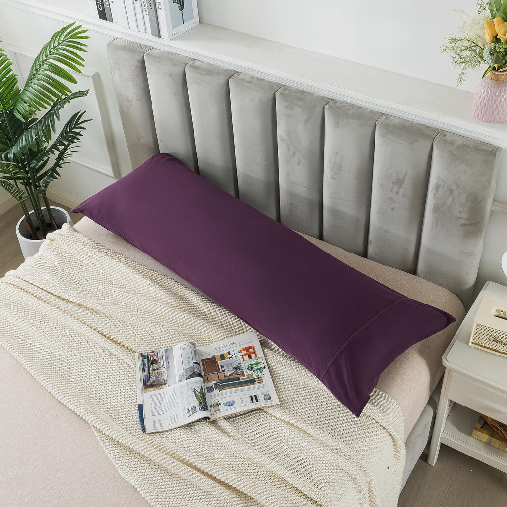 Household 100% Jersey Cotton Pillowcase 20   X54   -Light Weight, Comfortable, Super Soft Pillow Case With Envelope Closure (Dar