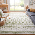 SAFAVIEH Arizona Shag Collection Area Rug - 10 x 14, Ivory & Green, Moroccan Design, Non-Shedding & Easy Care, 1.6-inch Thick,