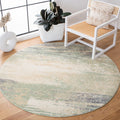 SAFAVIEH Adirondack Collection 4 Round Ivory/Sage ADR112W Modern Abstract Non-Shedding Entryway Foyer Living Room Bedroom Kitch