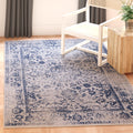 SAFAVIEH Adirondack Collection Area Rug - 51 x 76, Grey & Navy, Oriental Distressed Design, Non-Shedding & Easy Care, Ideal fo