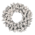 36 Inch  Frosted Silver Wreath 240Tips