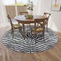 Addison Rugs Safari Asf31 Grey Washable 8' X 8' Indoor Outdoor Round Rug, Easy Clean, Machine Washable, Non Shedding, Bedroom, Entry, Living Room, Dining Room, Kitchen, Patio Rug