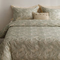 Heimenaogo Luxurious Egyptian Cotton Duvet Cover Set, California King Size Sateen Weave With Silky Soft Boho Style, Zipper Closu