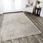 Rizzy Home | Km2315 | Kempton Collection | Polyester Area Rug | 9' X 12' | Khaki Solid