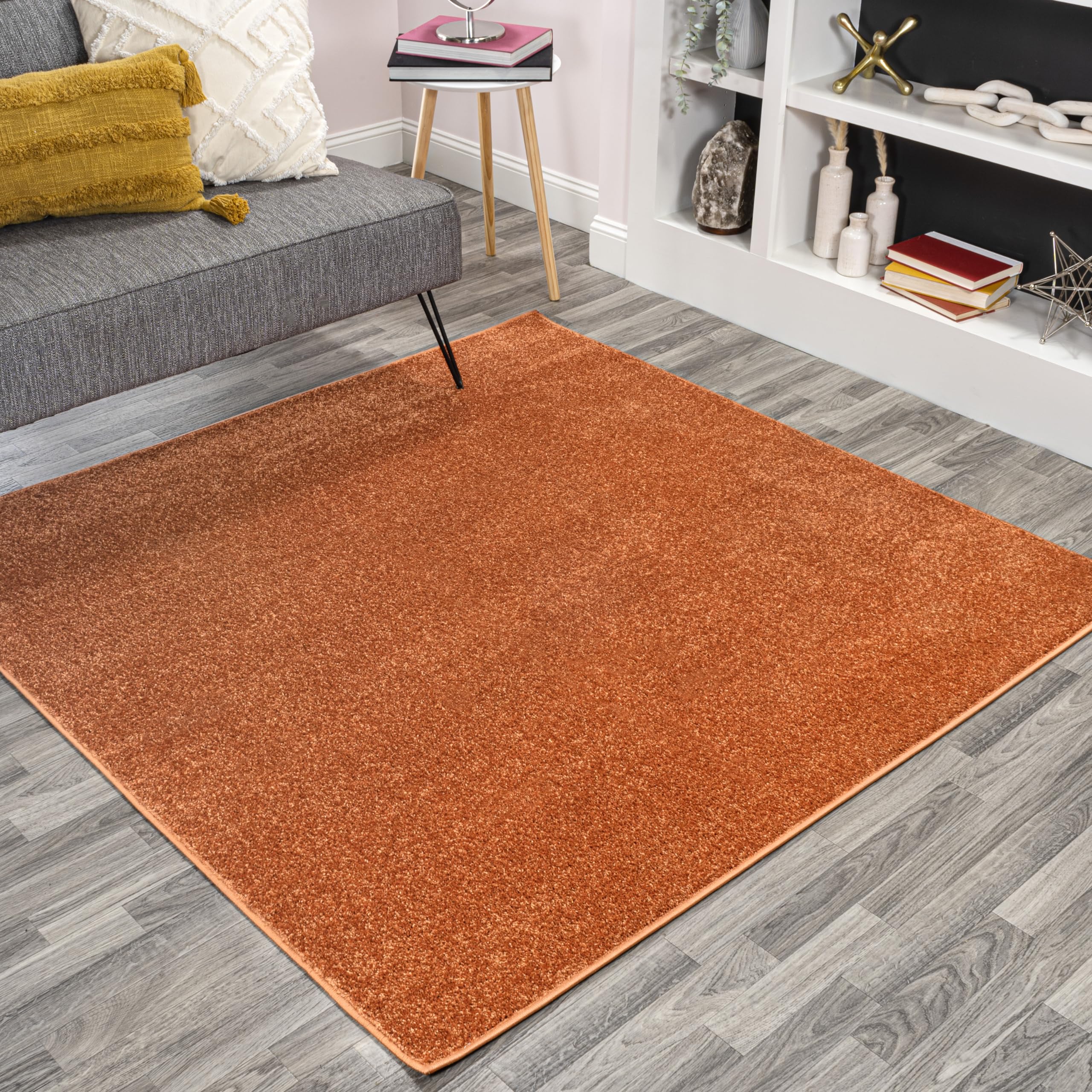 JONATHAN Y SEU100M-9SQ Haze Solid Low-Pile Area Rug, Coastal, Bohemian, Minimalist, Classic, Farmhouse, Casual, Glam for Living 