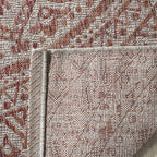 Safavieh Courtyard Collection 6'7' X 9'6' Light Beige/Terracotta Cy8734 Indoor/ Outdoor Waterproof Easy Cleaning Patio Backyard Mudroom Area Rug