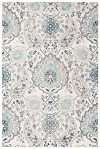 Safavieh Madison Collection Accent Rug - 4' X 6', Cream & Light Grey, Boho Chic Glam Paisley Design, Non-Shedding & Easy Care, I