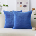Home Brilliant Rectang Pillow Covers 20X20 Super Soft 2 Pack Corduroy Striped Throw Pillows For Sofa Couch Bed, (50X50 Cm), 20 X