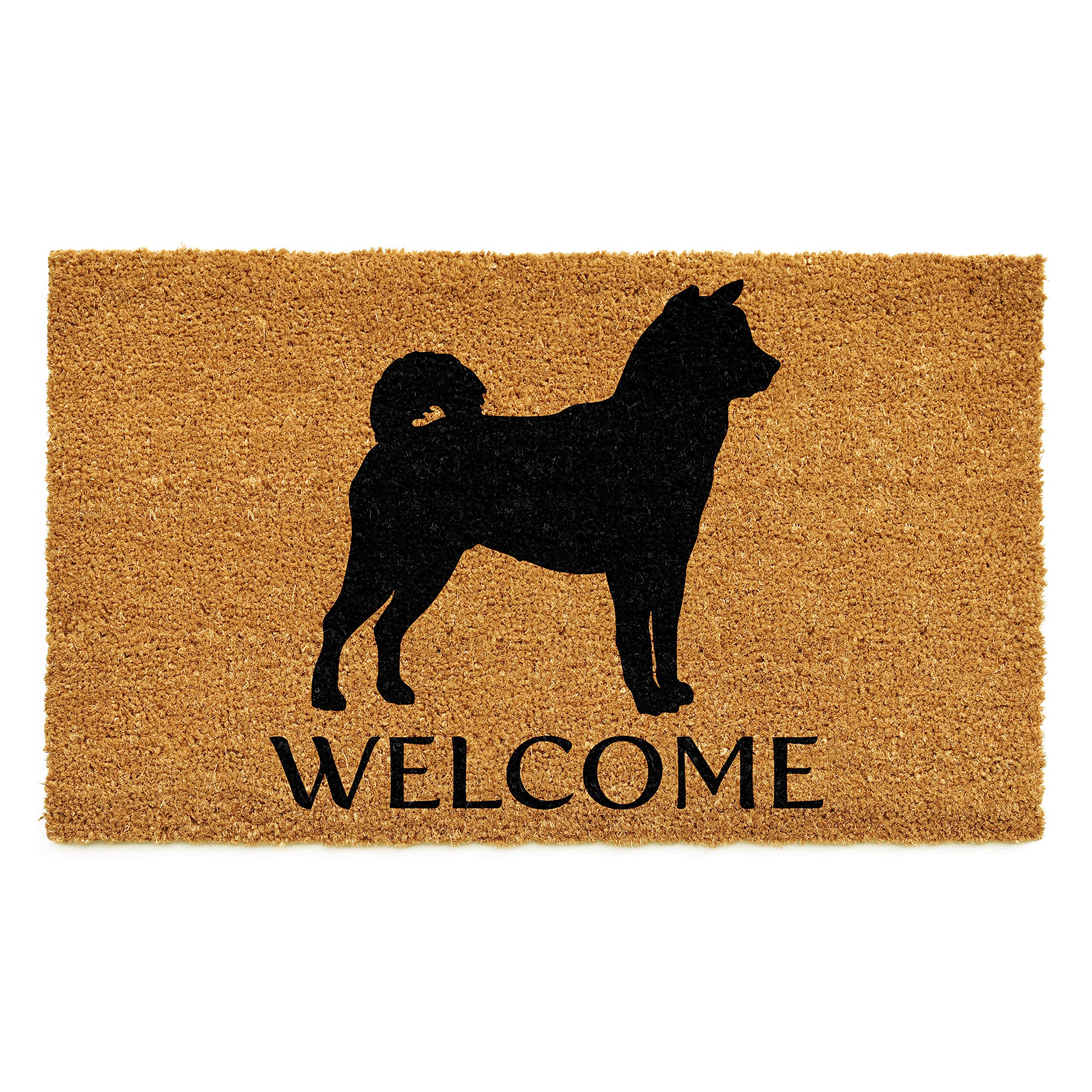 Calloway Mills 106891729 Shiba Inu Doormat (Brown/Black, 17' X 29')