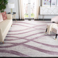 SAFAVIEH Adirondack Collection Area Rug - 9 x 12, Cream & Purple, Modern Wave Distressed Design, Non-Shedding & Easy Care, Ide