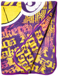 Northwest NBA Los Angeles Lakers Micro Raschel Throw Blanket, 46 x 60, Redux