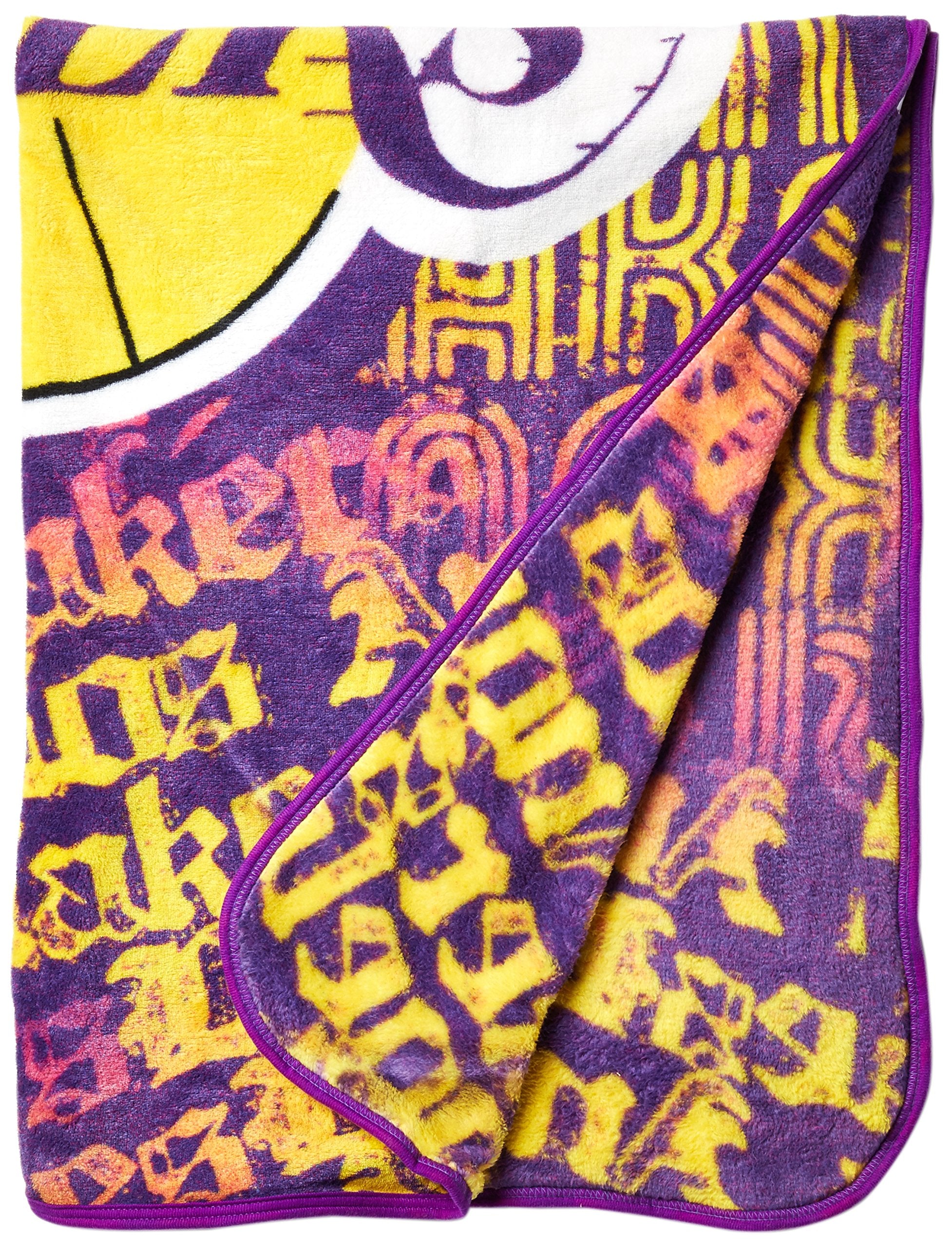 Northwest NBA Los Angeles Lakers Micro Raschel Throw Blanket, 46 x 60, Redux