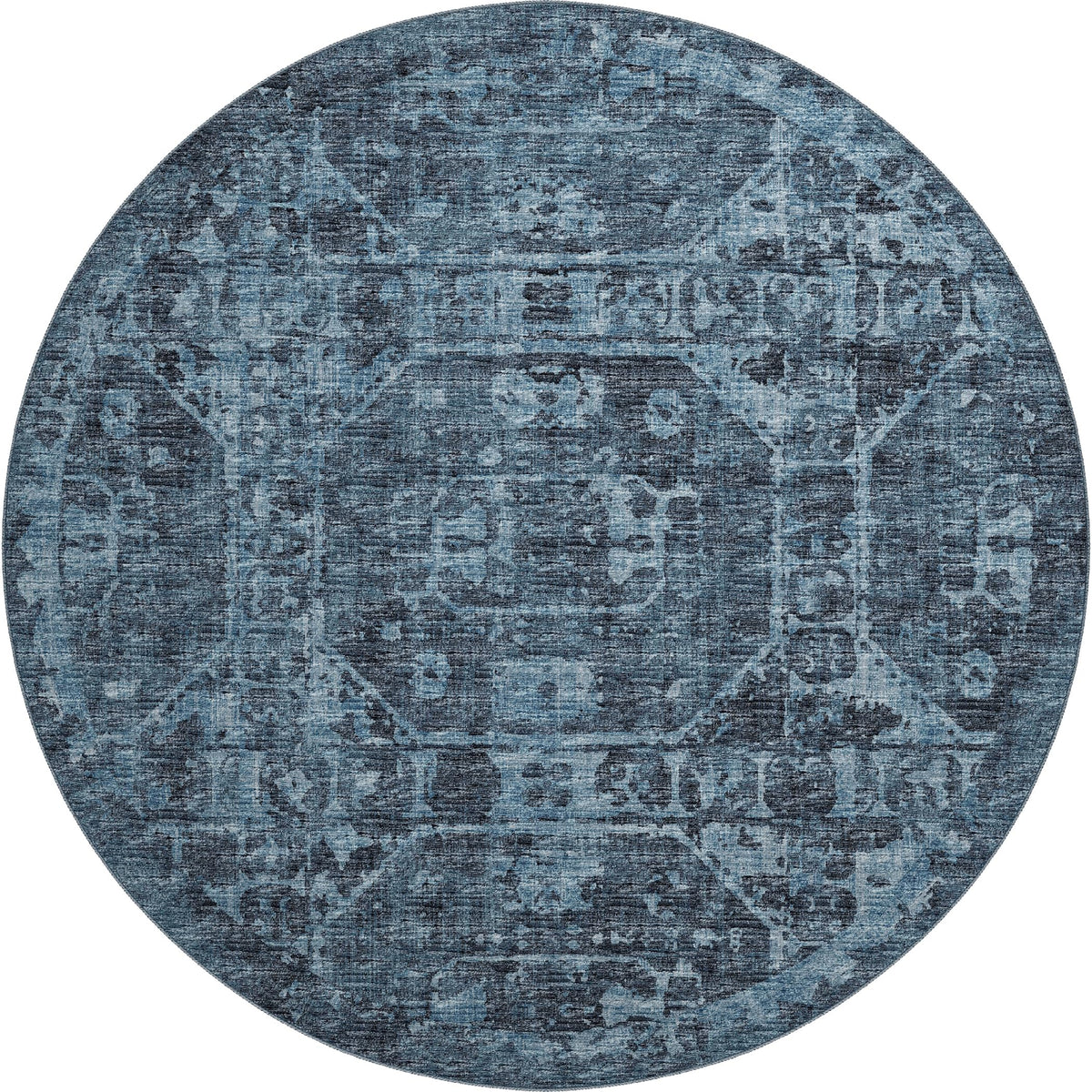 Aberdeen Ab2 Blue 8' X 8' Round Rug