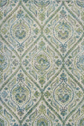HomeRoots Decor 3'3' x 4'11' Polypropelene Ivory/Teal Area Rug