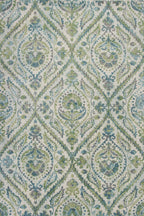 HomeRoots Decor 3'3' x 4'11' Polypropelene Ivory/Teal Area Rug