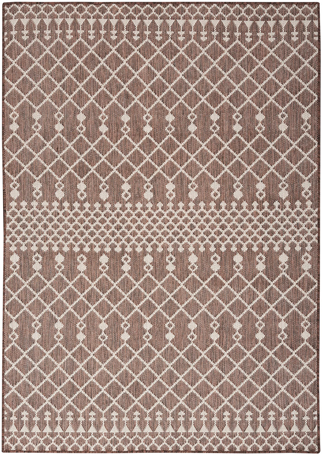 Nourison Positano Indoor/Outdoor Natural 7' X 10' Area Rug, Easy Cleaning, Non Shedding, Bed Room, Living Room, Dining Room, Deck, Backyard, Patio (7X10)