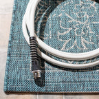 Safavieh Courtyard Collection 8' X 10' Turquoise Cy8680 Indoor/ Outside Waterproof Easy Cleansingpatio Backyard Mudroom Area Mat