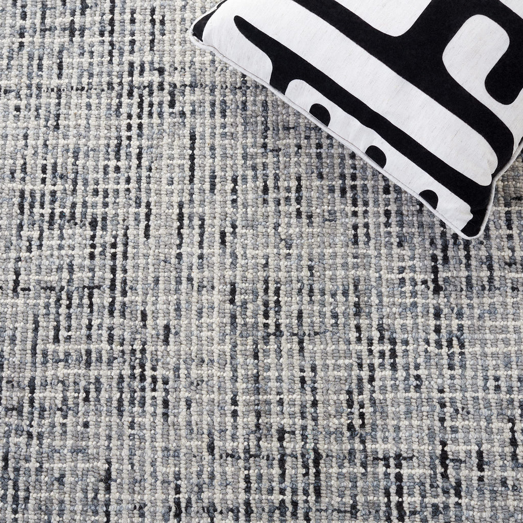 Safavieh Abstract Collection Area Rug - 6' Square, Dark Grey & Ivory, Handmade Wool, Ideal For High Traffic Areas In Living Room