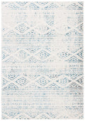 SAFAVIEH Tulum Collection Accent Rug - 2 x 5, Ivory & Turquoise, Moroccan Boho Tribal Design, Non-Shedding & Easy Care, Ideal 