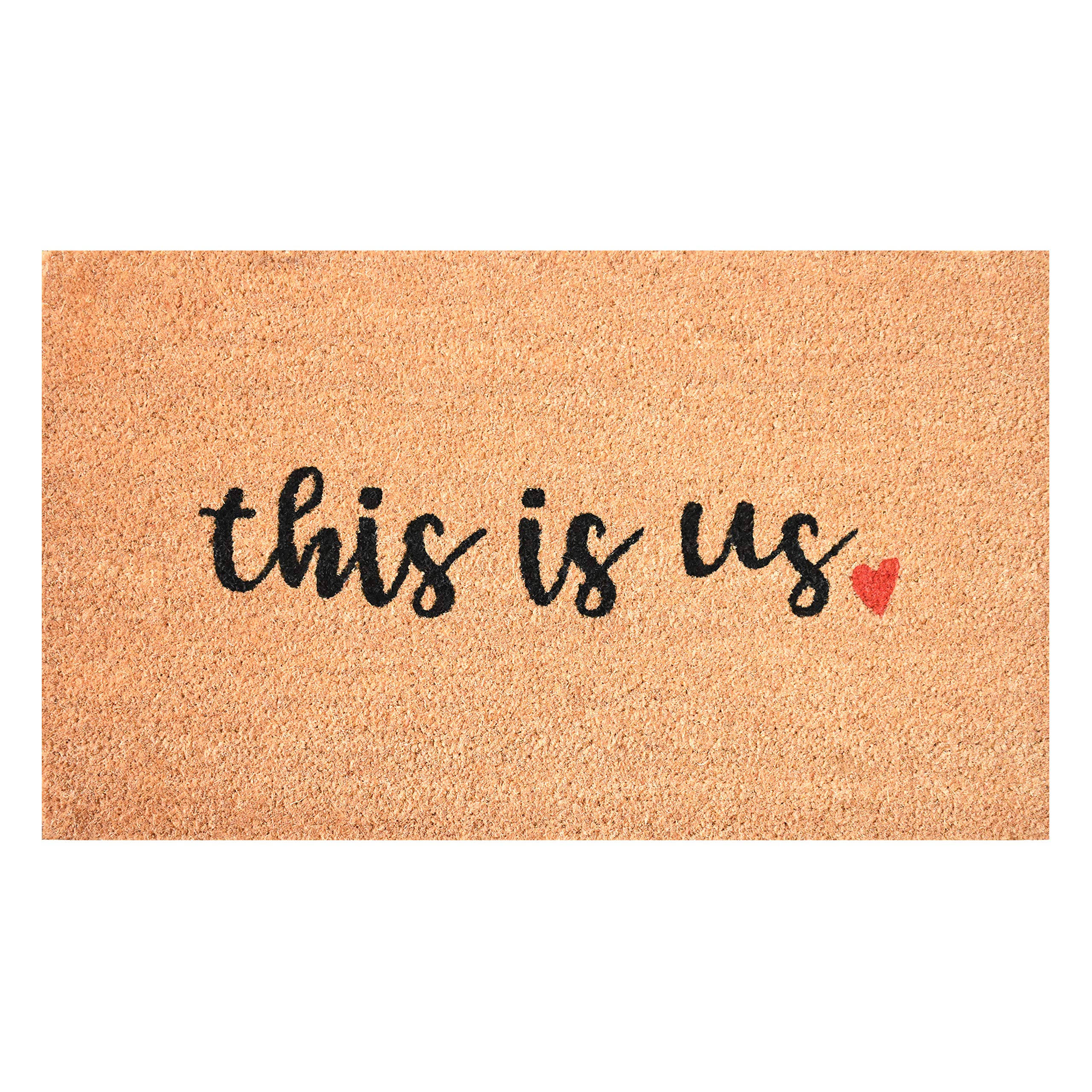 Calloway Mills Az105891729 This Is Us Doormat, 17' X 29', Natural/Black