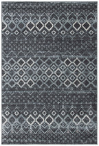 Safavieh Amsterdam Collection Area Rug - 5'1'' X 7'6'', Dark Grey & Light Grey, Moroccan Boho Design, Non-Shedding & Easy Care,
