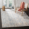 SAFAVIEH Abstract Collection Area Rug - 5' x 8', Dark Blue & Rust, Handmade Wool, Ideal for High Traffic Areas in Living Room, B