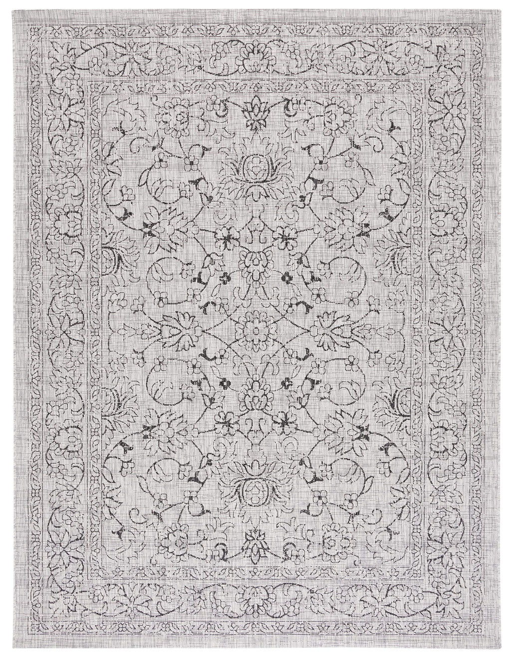 Safavieh Courtyard Collection 8' X 10' Grey/Black Cy8680 Indoor/ Outside Waterproof Easy Cleansingpatio Backyard Mudroom Area Mat