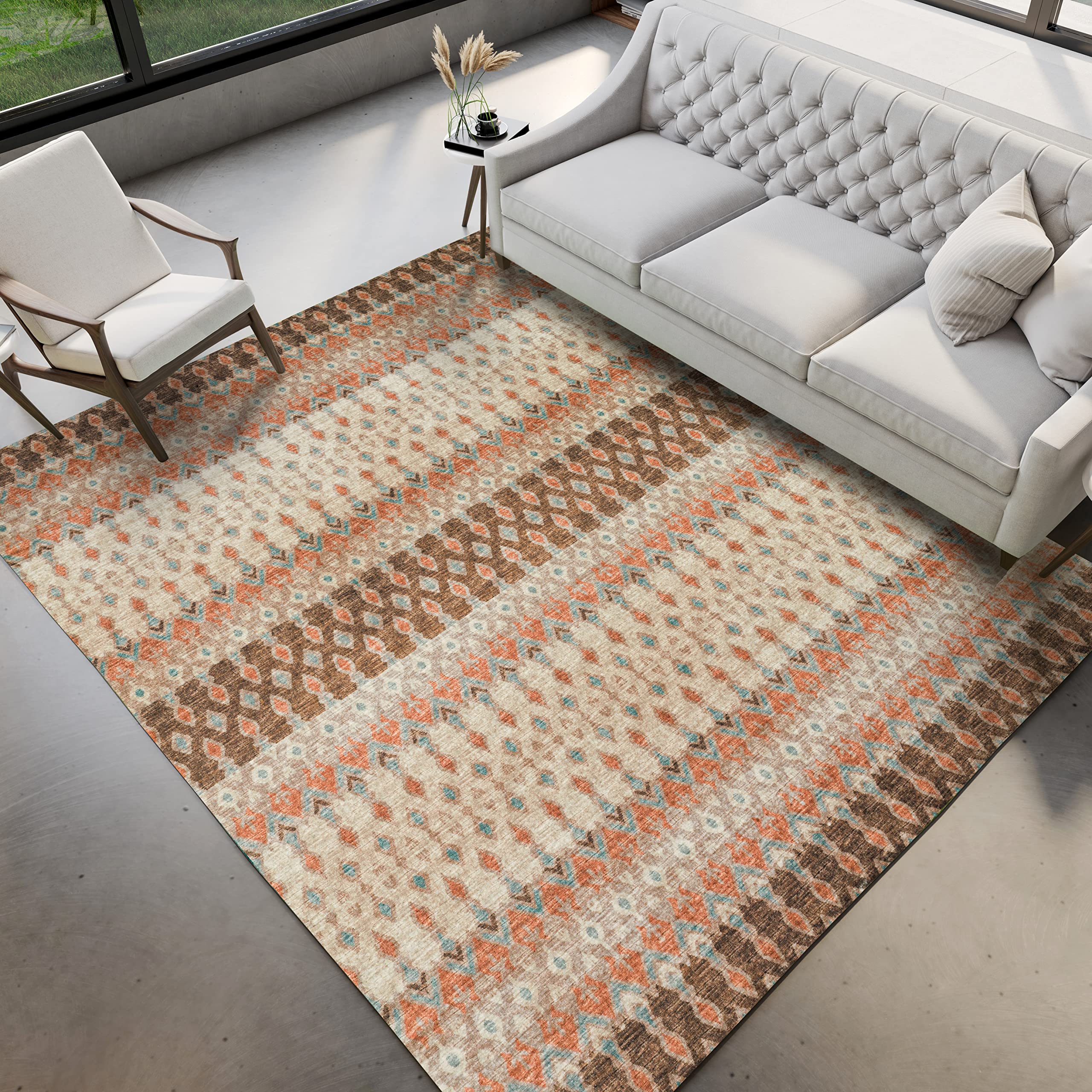 Dalyn Rugs Brisbane Br1 Tribal Trellis Mocha 5' X 7'6"