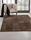 Si Area Rugs Sonoma Area Rug, 94" W X 134" L X .25" H, Dark Gray/Silver/Brown
