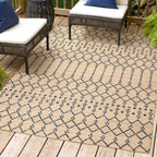 Jonathan Y Smb108H-3 Ourika Moroccan Geometric Textured Weave Indoor Outdoor Area-Rug, Coastal, Traditional, Transitional Easy-C