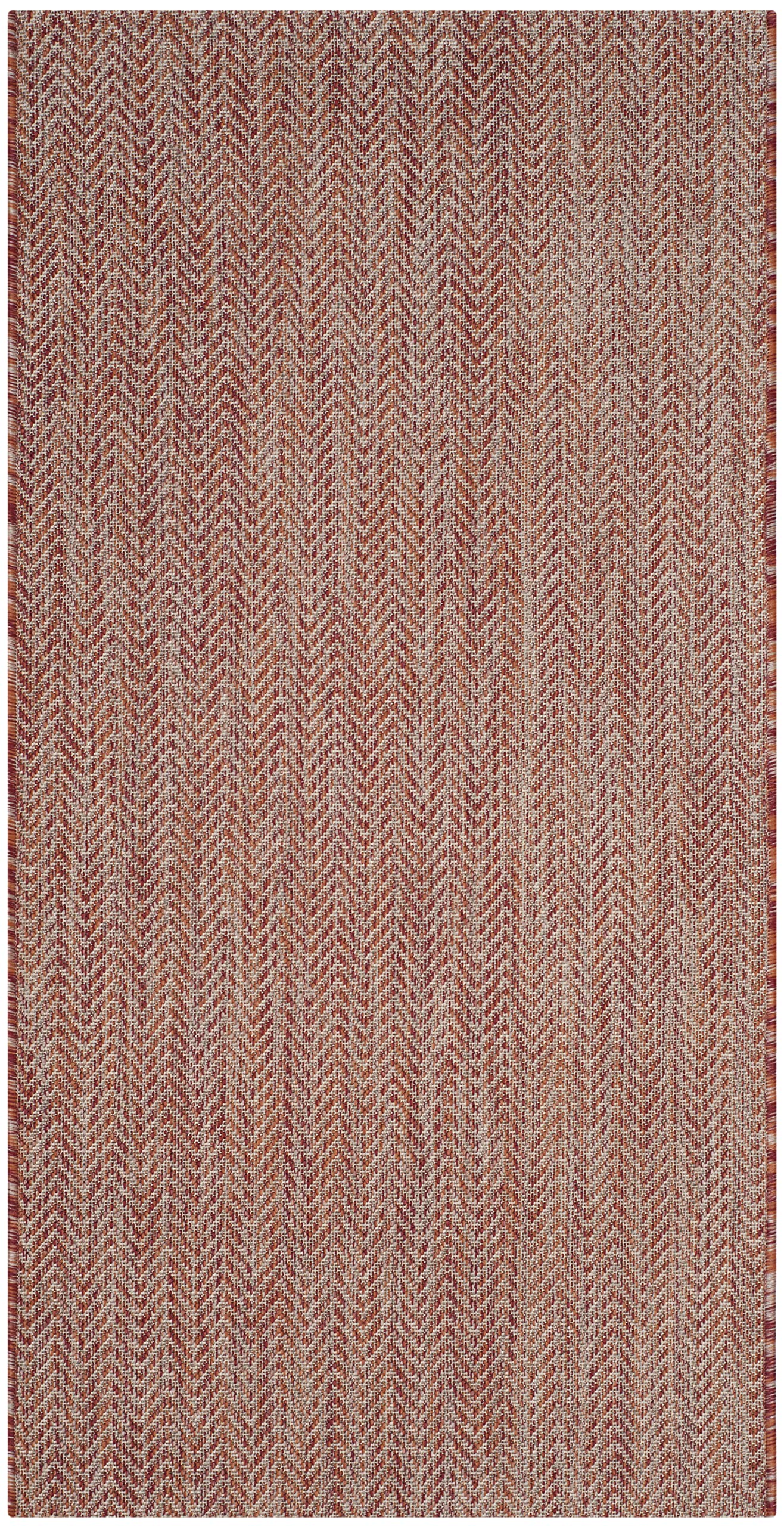 Safavieh Courtyard Collection Area Rug - 8' X 10', Red & Beige, Non-Shedding & Easy Care, Indoor/Outdoor & Washable-Ideal For Pa