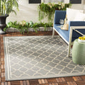 SAFAVIEH Courtyard Collection 53 Square Anthracite/Beige CY6918 Trellis Indoor/ Outdoor Waterproof Easy--Cleaning Patio Backyar