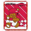 Northwest Officially Licensed NCAA Arkansas Razorbacks Fullback Jacquard Baby Throw Blanket, 36 x 46, Multi Color