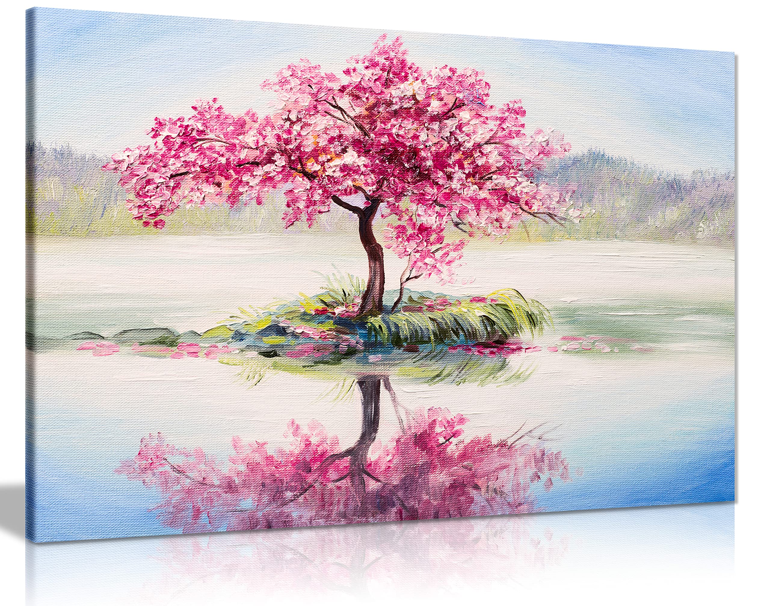 Panther Print, Canvas Prints, Wall Art for Hallway and Stairs, Bedroom and Living Room Decor, Japanese Oriental Cherry Tree on L