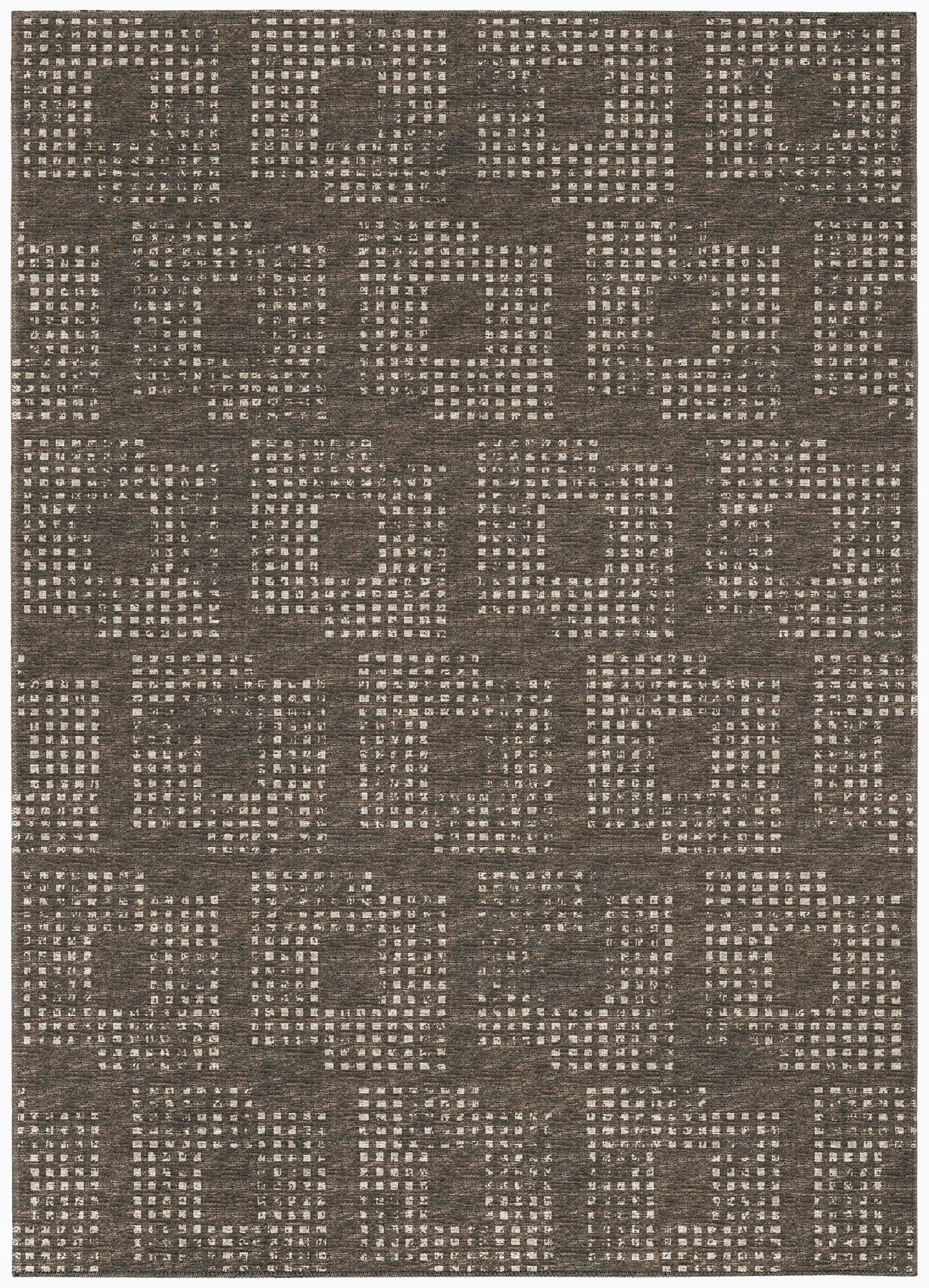Addison Rugs Eleanor Aer31 Brown 10' X 14' Indoor Outdoor Area Rug, Easy Clean, Machine Washable, Non Shedding, Bedroom, Living Room, Dining Room, Kitchen, Patio Rug