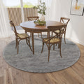 Addison Rugs Marston 8' X 8' Transitional Silver Indoor Outdoor Round Rug, Easy Clean, Machine Washable, Non Shedding, Bedroom, Living Room, Dining Room, Kitchen, Patio Rug