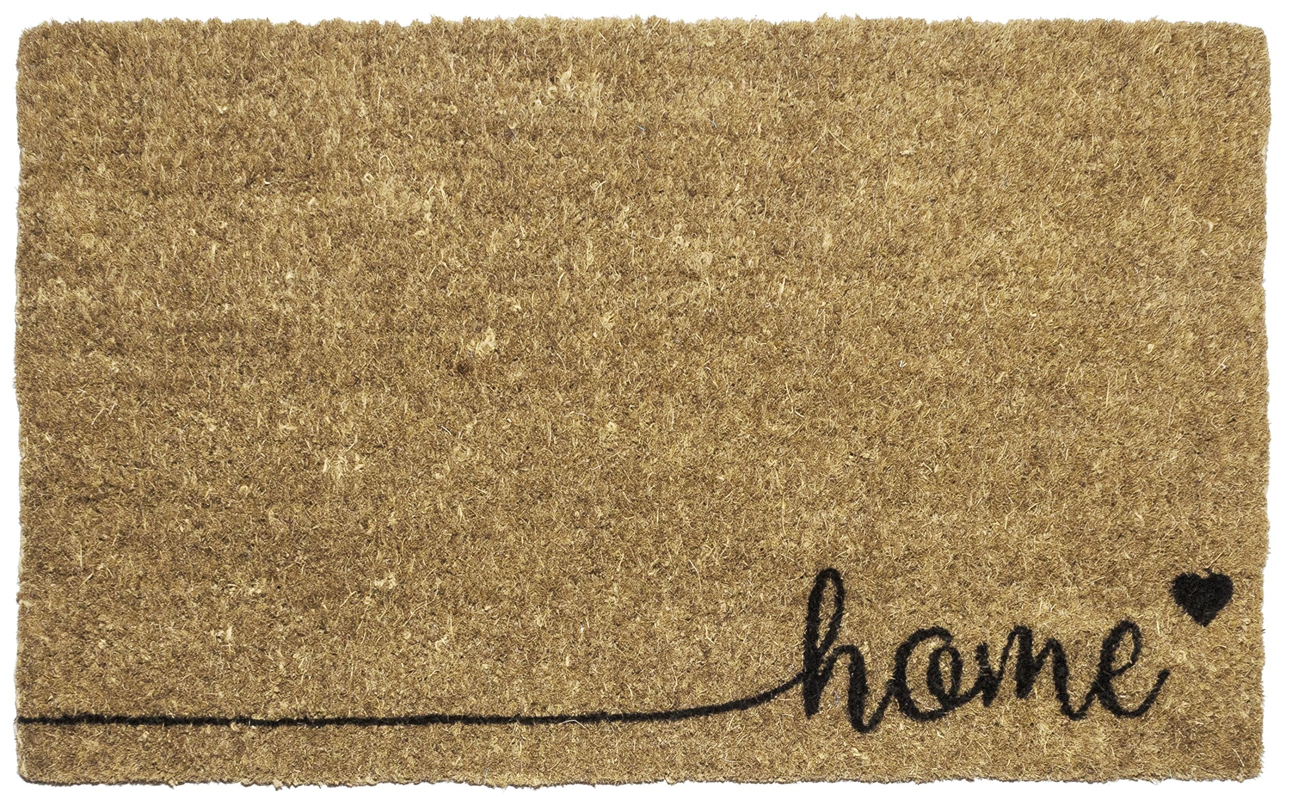 Entryways Home , Hand-Stenciled, All-Natural Coconut Fiber Coir Doormat 18' X 30' x .75'