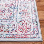 Safavieh Brentwood Collection 5'3'' X 7'6'' Ivory/Blue Bnt832B Medallion Distressed Non-Shedding Living Room Bedroom Dining Home