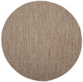 SAFAVIEH Courtyard Collection 67 Round Natural/Black CY8521 Indoor/ Outdoor Patio Backyard Mudroom Area Rug