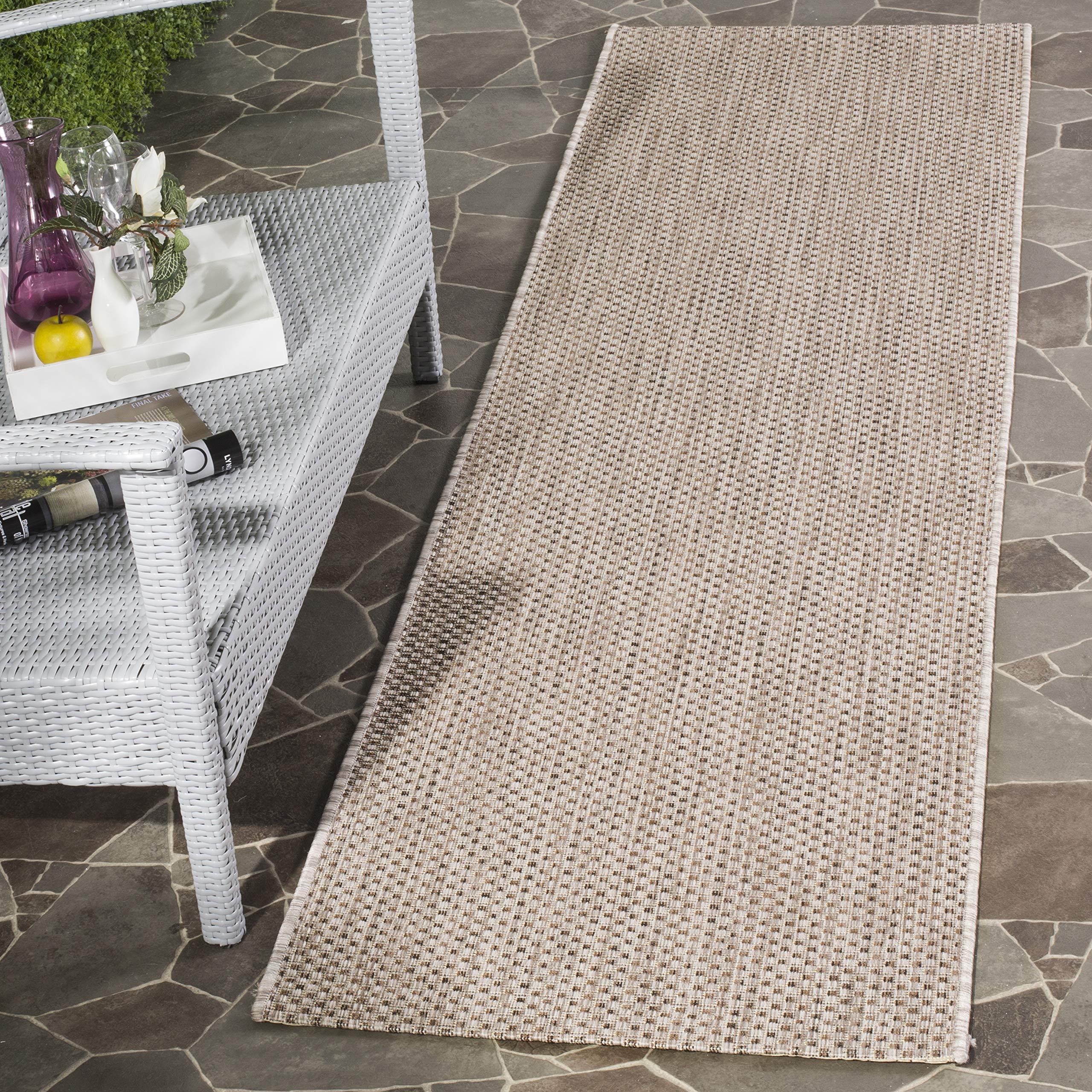 SAFAVIEH Courtyard Collection 23 x 20 Beige/Brown CY8521 Indoor/ Outside Waterproof Easy cleansingPatio Backyard Mudroom Runne